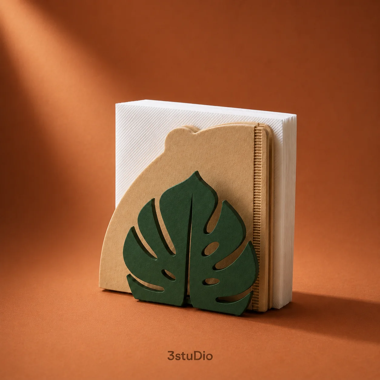 Porta Filtros Monstera com recortes inspirados na costela-de-adão